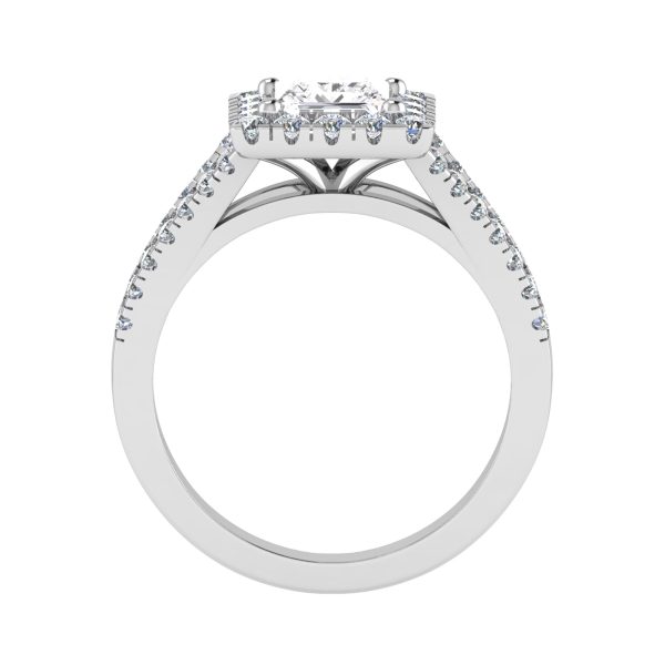 Astra Natural Princess Diamond Halo Ring