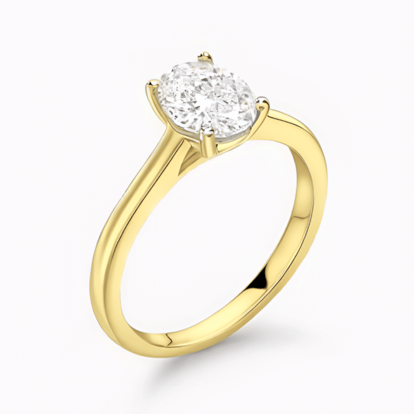 Faye Natural Oval Diamond Solitaire Ring