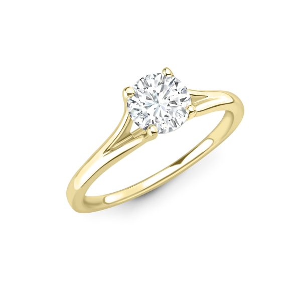 Gia Lab Grown Round Diamond Solitaire Ring