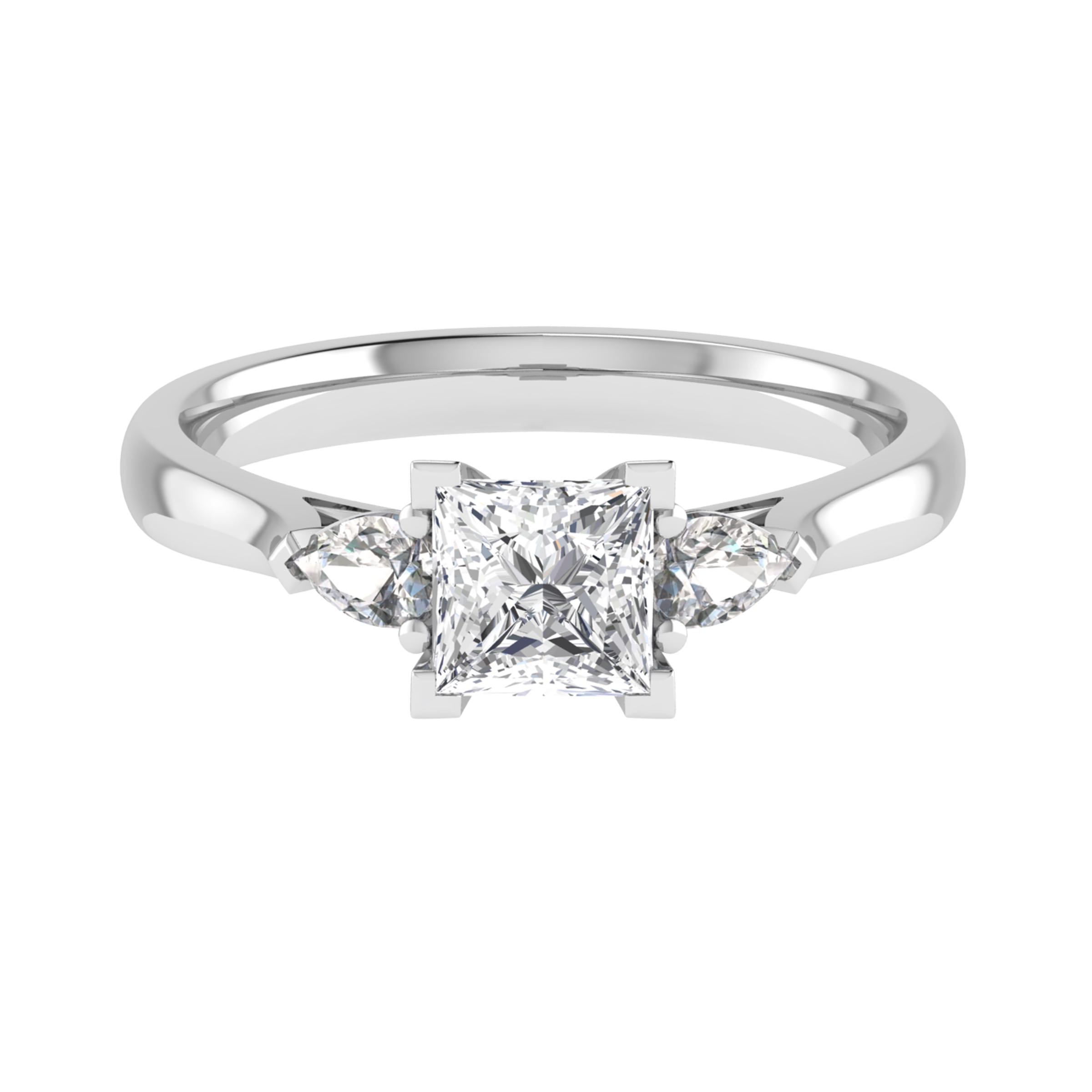 Halley Natural Princess Diamond Trilogy Ring | Bercott Jewellers