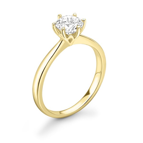 Luna Natural Round Diamond Solitaire Ring