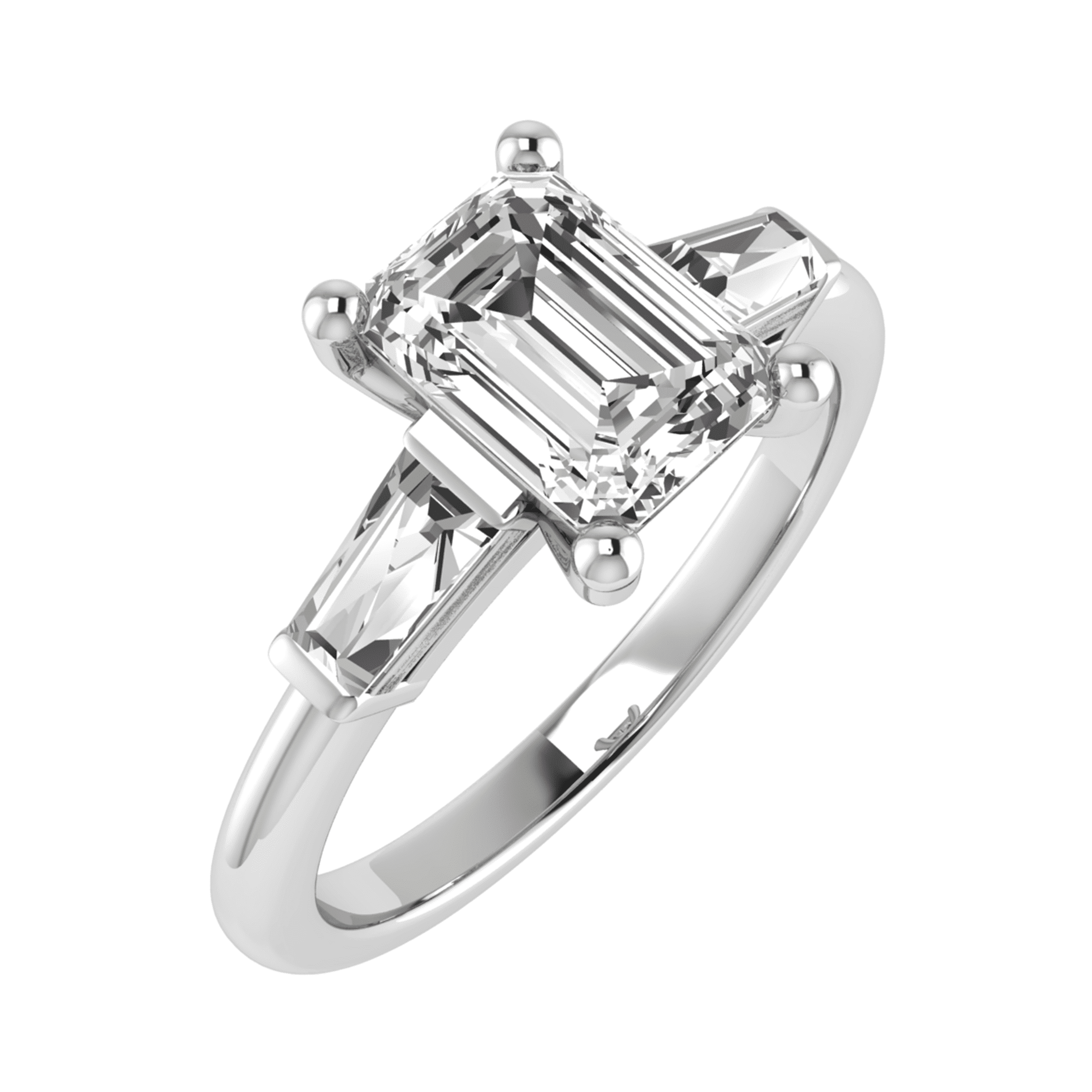 Marla Natural Emerald Trilogy Ring - Bercotts Diamonds