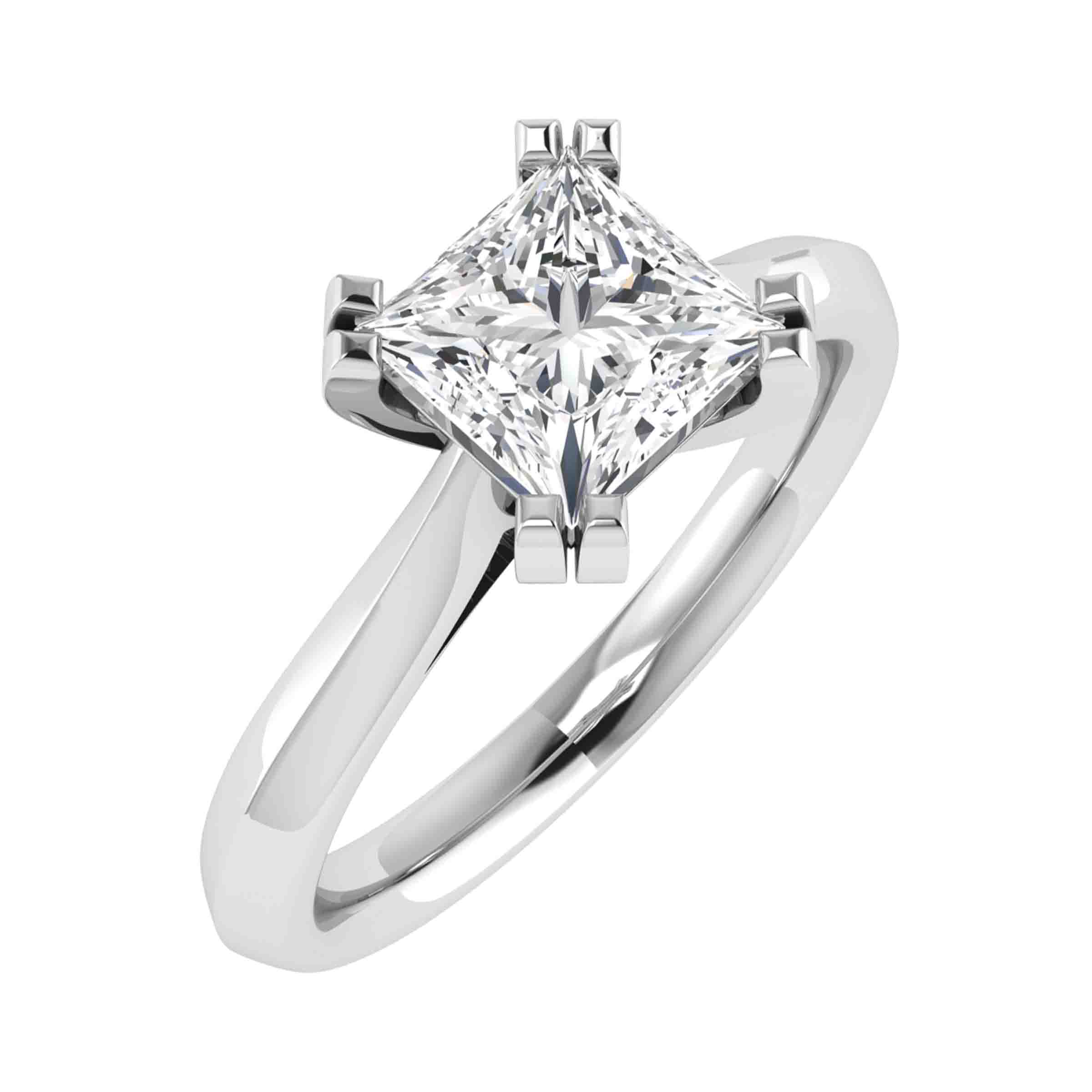 Viola Lab Grown Princess Solitaire Ring - Bercotts Diamonds