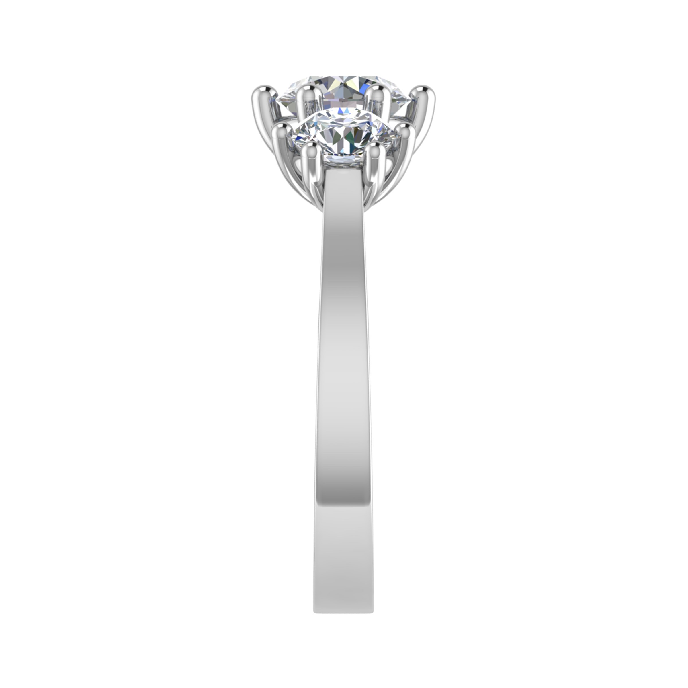 Penelope Lab Grown Round Diamond Three Stone Ring | Bercott Jewellers