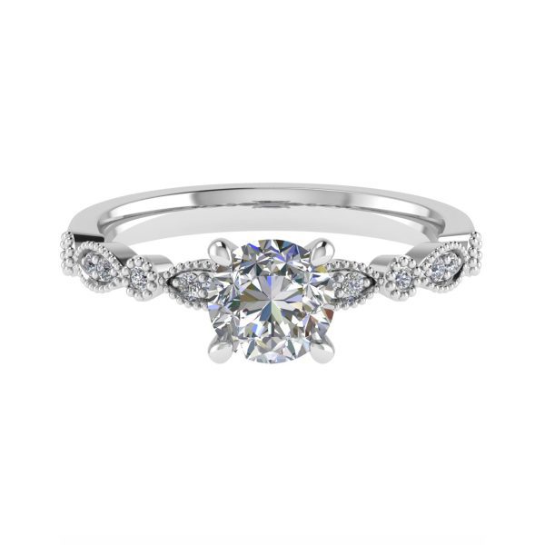 Primrose Natural Round Diamond Vintage Ring