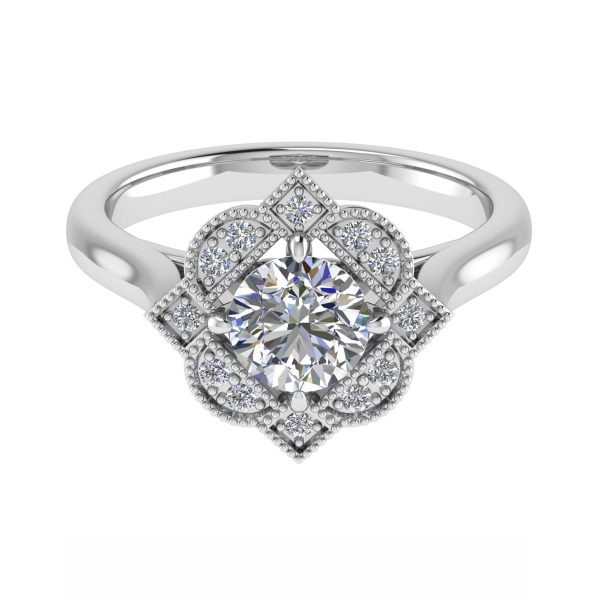 Robyn Natural Round Diamond Vintage Ring