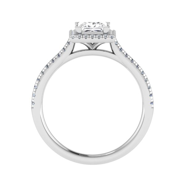 Rossetti Natural Princess Diamond Halo Ring