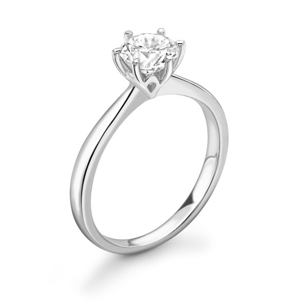 Luna Natural Round Diamond Solitaire Ring