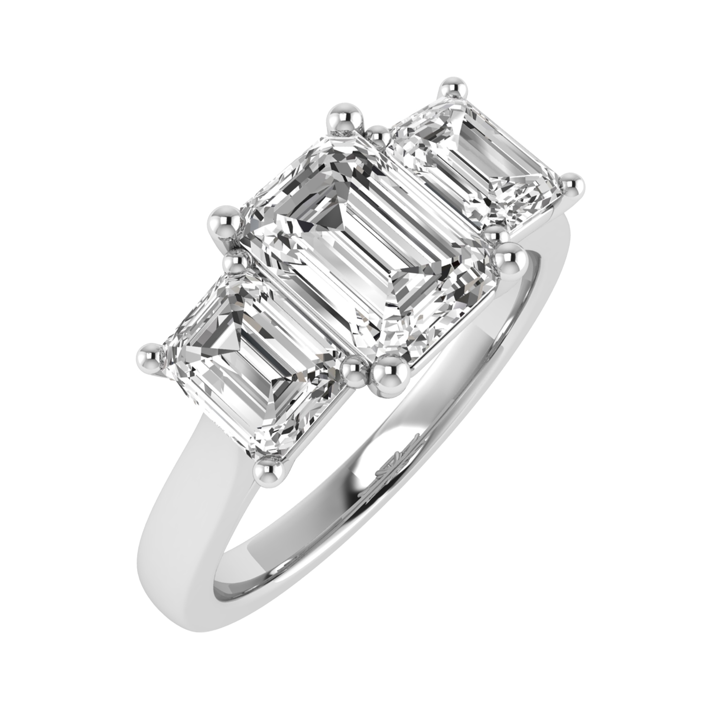 Cairo Natural Radiant Trilogy Ring - Bercotts Diamonds