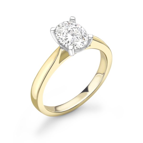 Serena Natural Oval Diamond Solitaire Ring