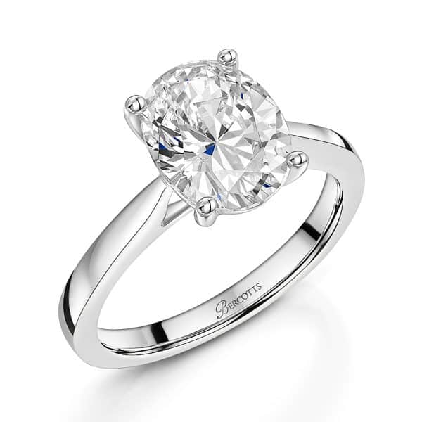 Serena Natural Oval Diamond Solitaire Ring