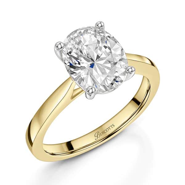 Serena Lab Grown Oval Diamond Solitaire Ring
