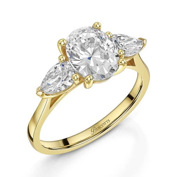 Jasmine Lab Grown Oval Diamond Trilogy Ring