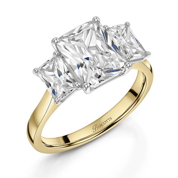 Cairo Natural Radiant Diamond Trilogy Ring