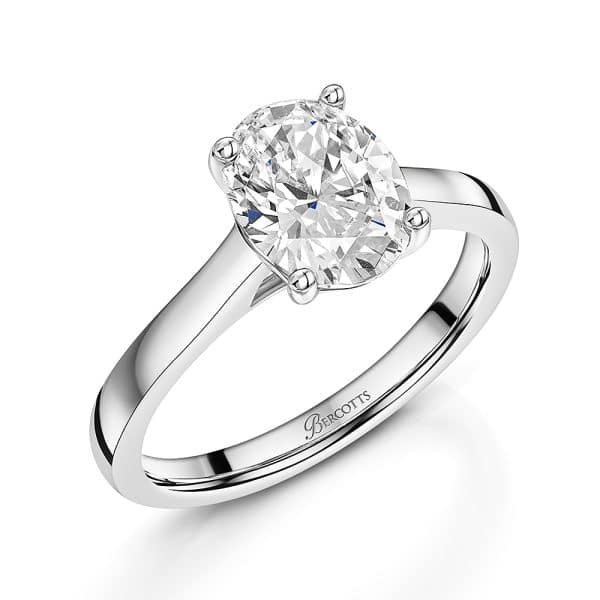 Faye Lab Grown Oval Diamond Solitaire Ring