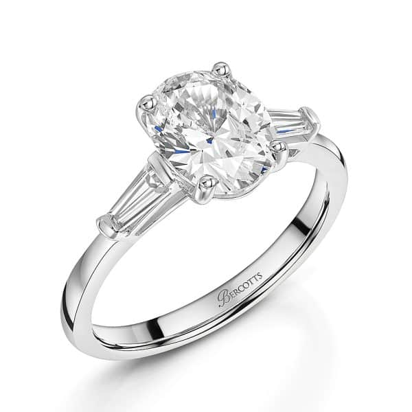 Marla Lab Grown Oval Diamond Trilogy Ring