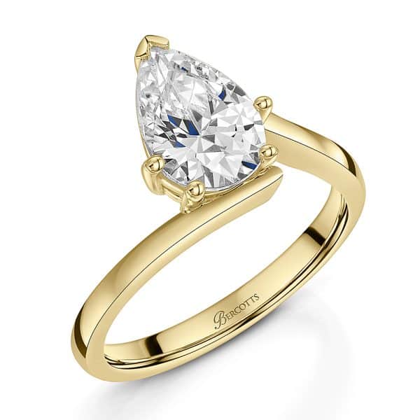 Arwen Natural Pear Diamond Solitaire Ring