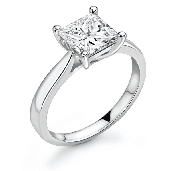 2.50ct Princess Cut Diamond Engagement Ring in Platinum