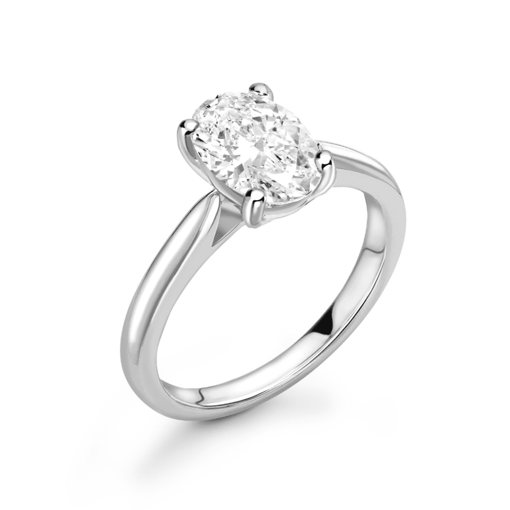 1.00ct Oval Cut Diamond Solitaire Engagement Ring | Bercott Jewellers