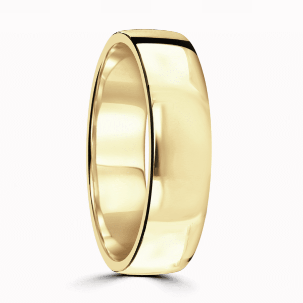 Gents Plain Soft Court Wedding Ring