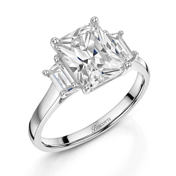 Rowena Lab Grown Radiant Diamond Trilogy Ring