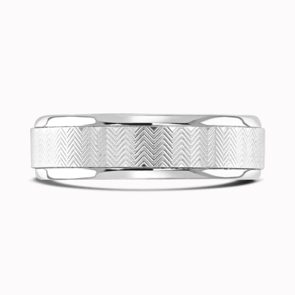 Clyde Gents Patterned Wedding Ring