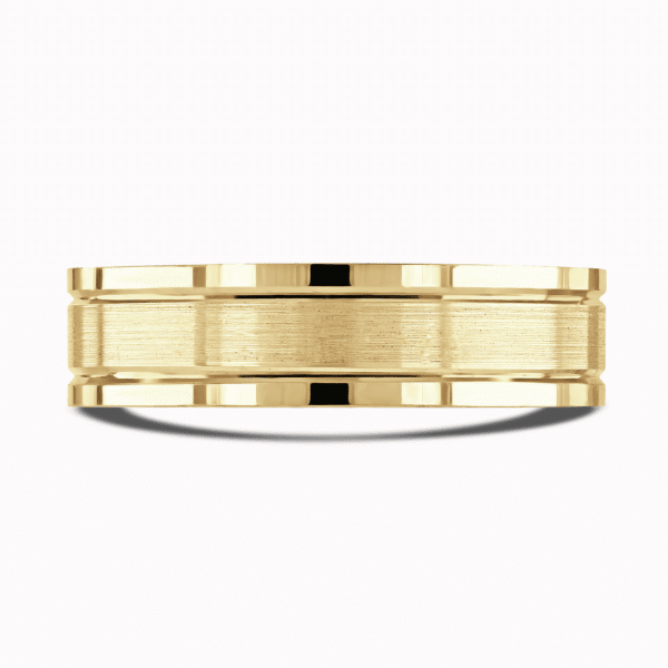 Edward Gents Patterned Wedding Ring