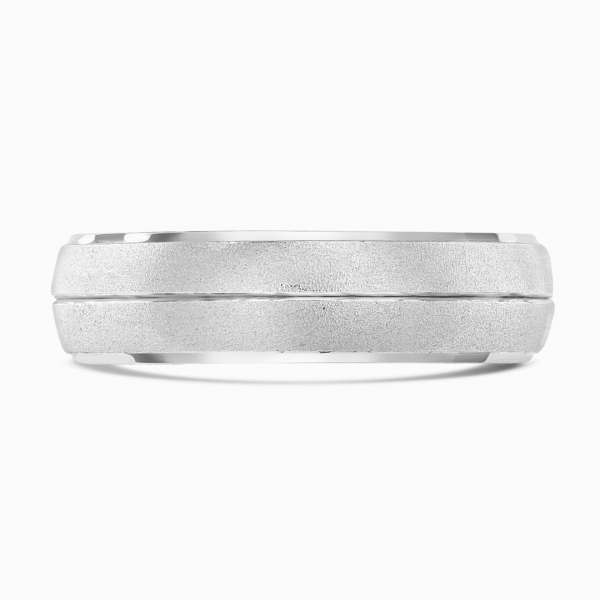Ollie Gents Patterned Wedding Ring