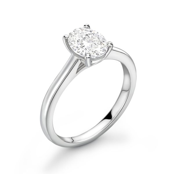 1.00ct D VS1 GIA Oval Cut Diamond Solitaire Engagement Ring
