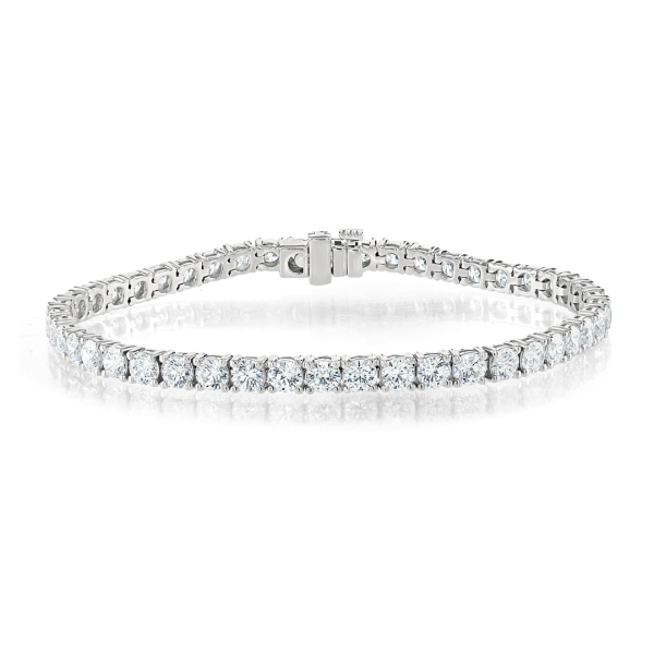 5.22ct Classic Brilliant Cut Diamond Tennis Bracelet - Natural Diamond
