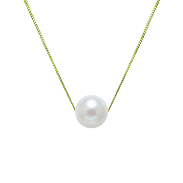 9ct Yellow Gold 9mm Cultured Pearl Pendant