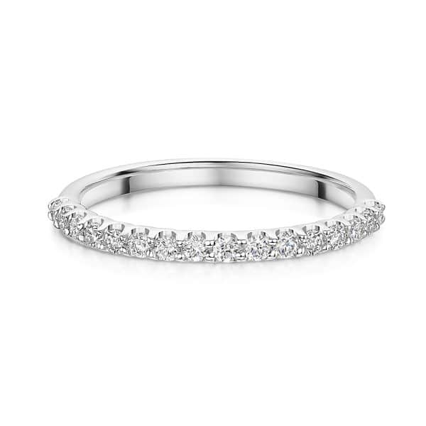 Zara scalloped claws brilliant cut wedding ring