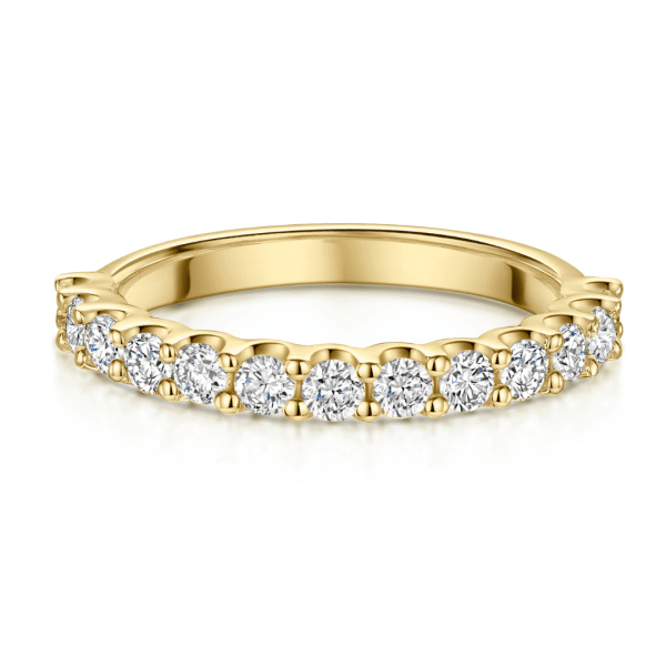 Zara scalloped claws brilliant cut wedding ring