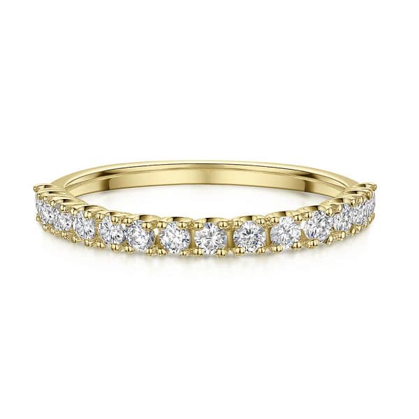 Rochelle U shaped claw set brilliant cut wedding ring