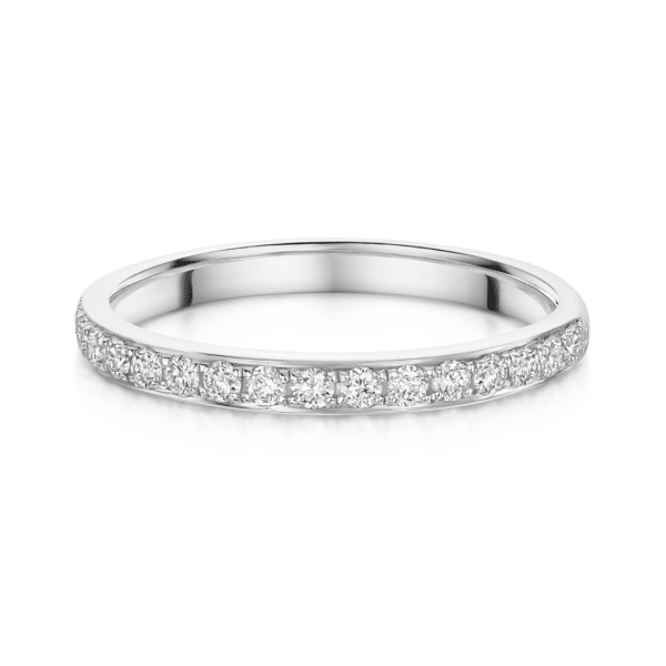 Romy Brilliant Cut Diamond Grain Set Wedding Ring