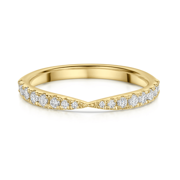 Calypso Brilliant Cut Diamond Pinched Wedding Ring