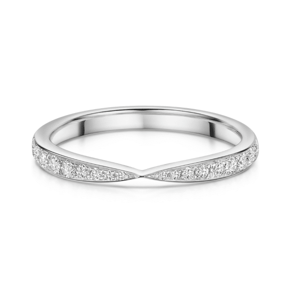 Christina Brilliant Cut Diamond Pinched Wedding Ring