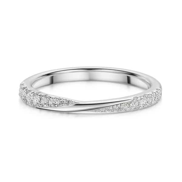 Orla Brilliant Cut Diamond Crossover Wedding Ring