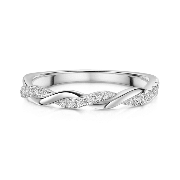 Reagan Twisted Brilliant Cut Diamond Wedding Ring
