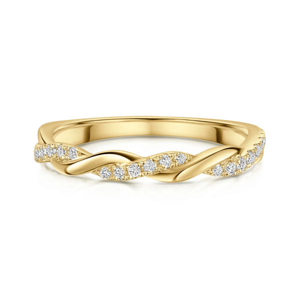 Reagan Twisted Brilliant Cut Diamond Wedding Ring