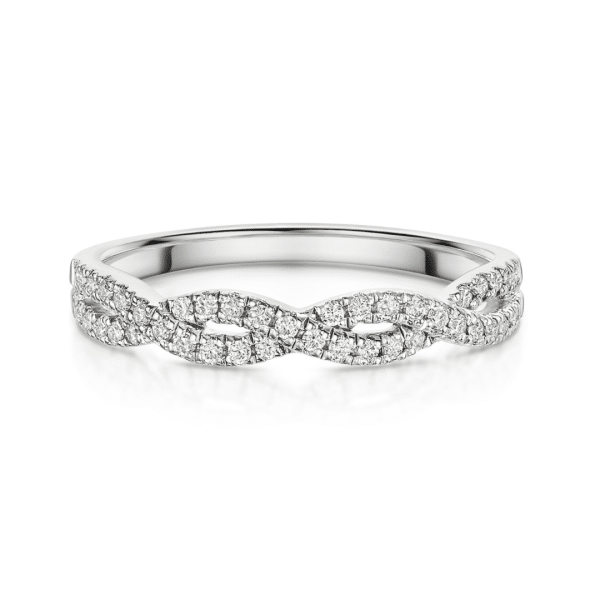 Esme Twisted Brilliant Cut Diamond Wedding Ring