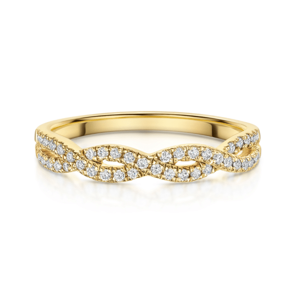 Esme Twisted Brilliant Cut Diamond Wedding Ring