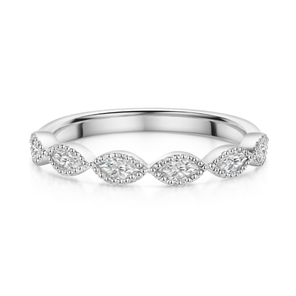 Paige Vintage Style Marquise Cut Diamond Wedding Ring