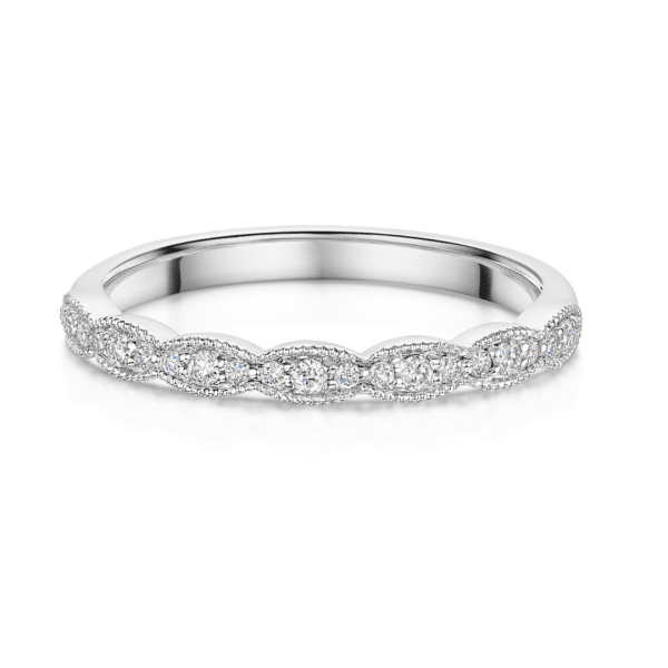 Tessa Vintage Style Brilliant Cut Diamond Wedding Ring