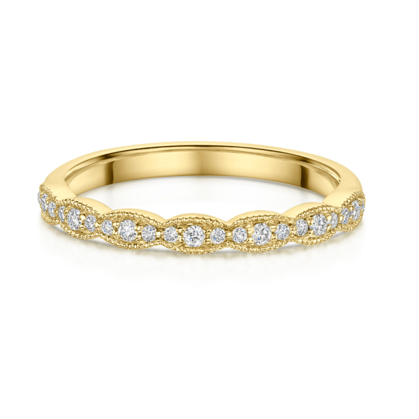 Tessa Vintage Style Brilliant Cut Diamond Wedding Ring