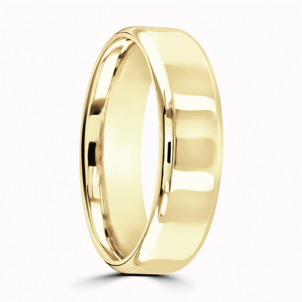 Gents Plain Modern Flat Wedding Ring