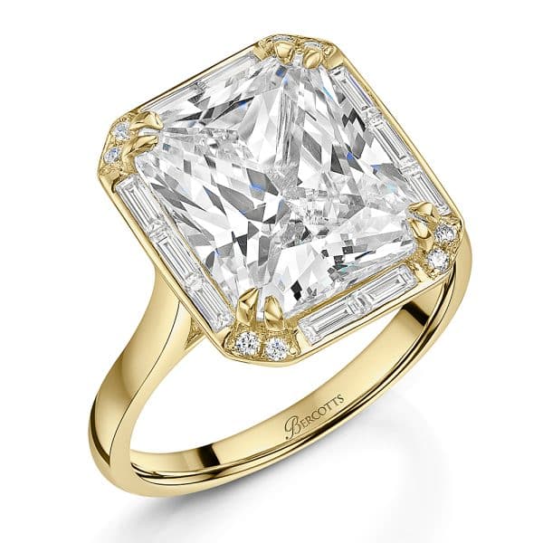 Quinn Lab Radiant Diamond with Bezel Set Halo Ring