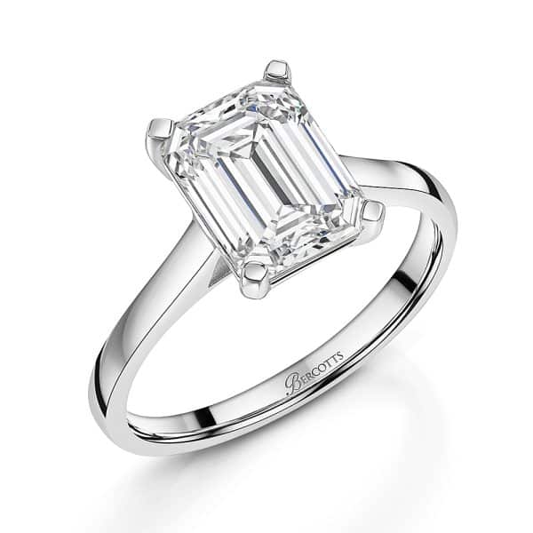 Jocelyn Lab Grown Emerald Cut Diamond Solitaire Ring