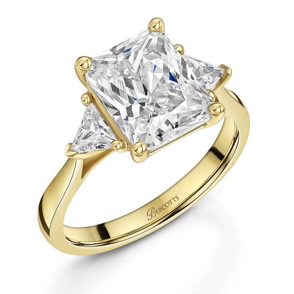Juliana Lab Grown Radiant Diamond Trilogy Ring
