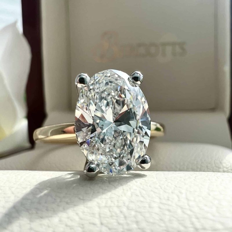 Elizabeth Lab Grown Oval Diamond Halo Ring
